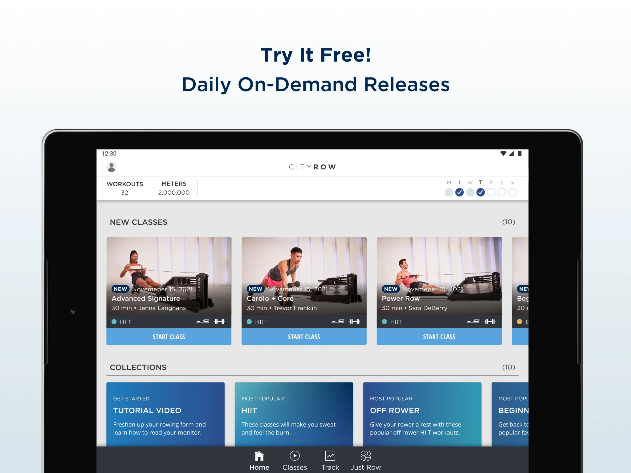 CITYROW: at home fitness screenshot