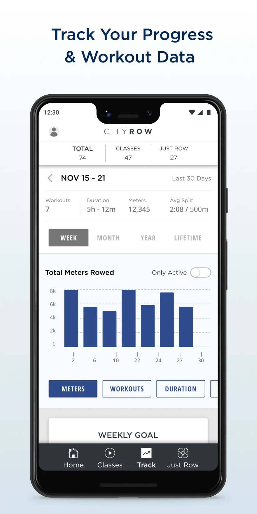 CITYROW: at home fitness screenshot