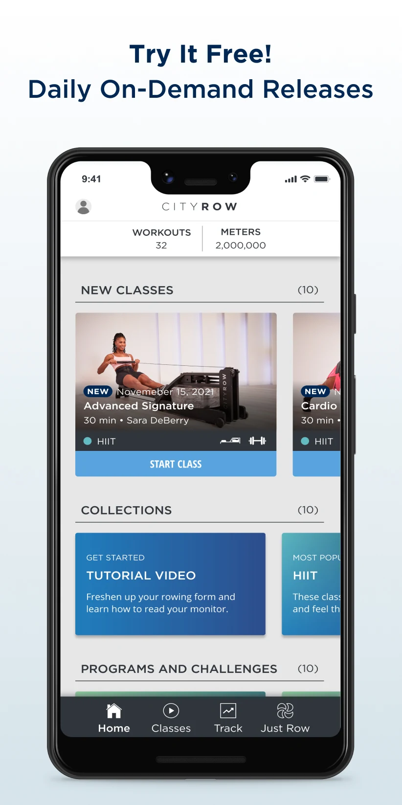 CITYROW: at home fitness screenshot