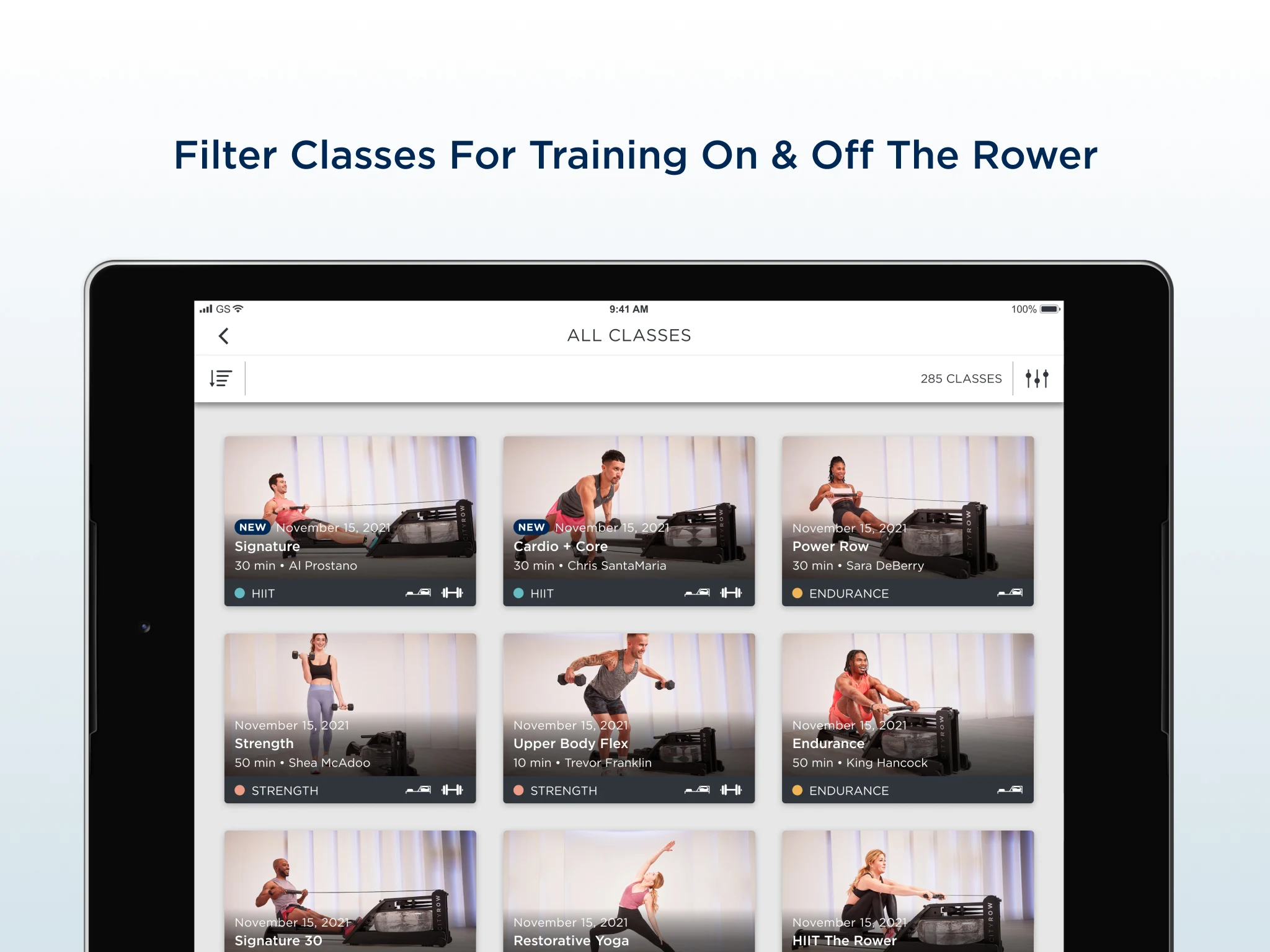 CITYROW: at home fitness screenshot
